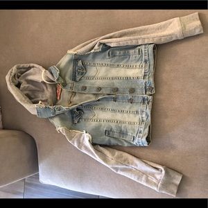JUDY BLUE CROPPED FADED FRAYED DENIM JACKET